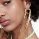 Vintage creative winding copper copper chain tassel earrings exaggerated long geometric metal chain earrings earrings female