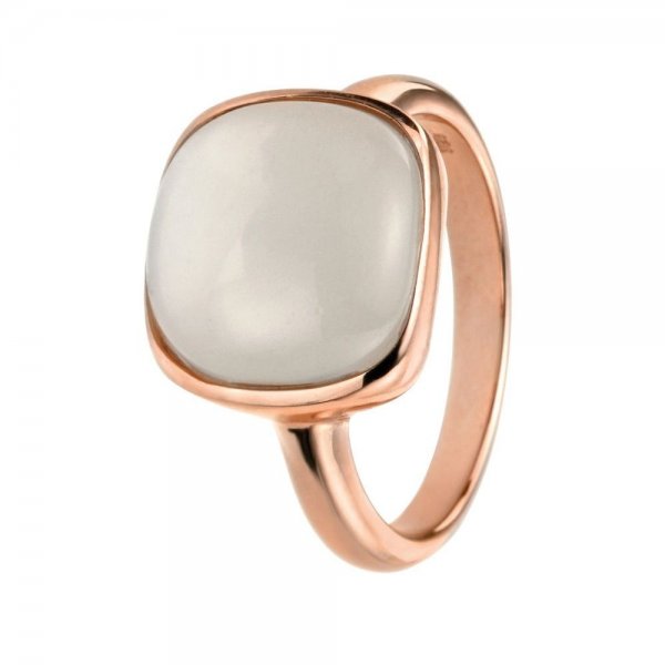 Rose copper Moonstone Ring