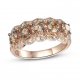 Creme Brulee Crystal Ring  Copper and zinc alloy Strawberry