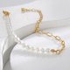 Vintage Simple Paperclip Bracelet Women Fashion Niche Design Beads Hand Jewelry