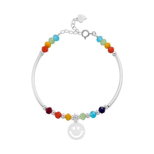 Rainbow smile bracelet with female