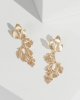 Gold Leaf Statement Drop Earrings